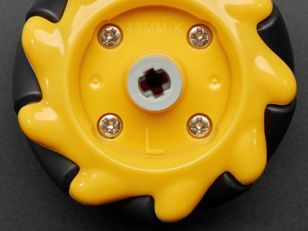 Left & Right Mecanum Wheel Pair - 48mm Diameter - TT Motor or Cross Axle (2-pack)