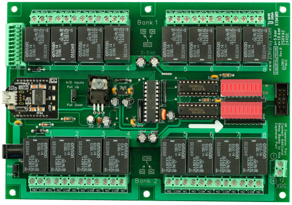Industrial Relay Controller 16-Channel SPDT + 8-Channel ADC