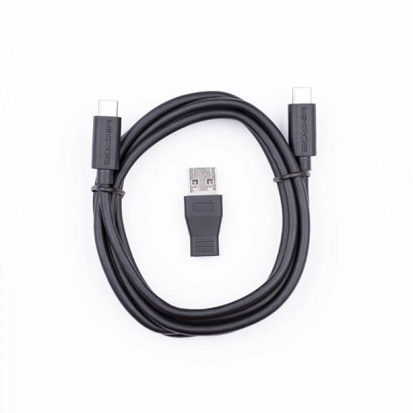 USB-C to USB-C 2.0 cable with adapter to USB 3.0 type A Male