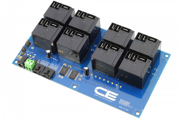 8-Channel High-Power Relay Controller with I2C Interface