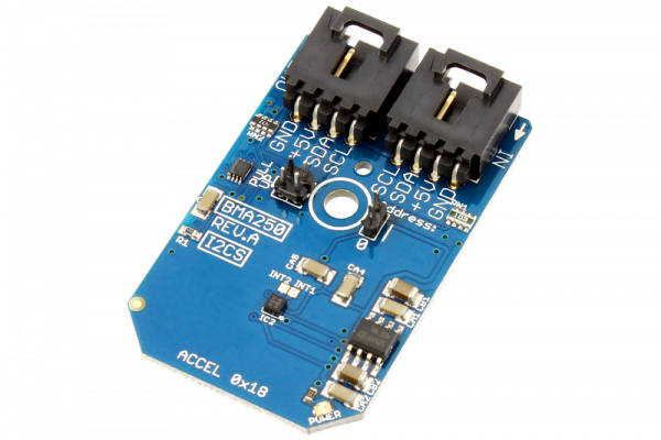 BMA250 Digital Triaxial ±2g to ±16g Acceleration Sensor with Intelligent On-Chip Motion-Triggered Interrupt Controller I2C Mini Module