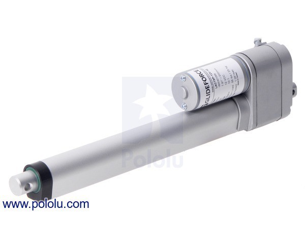 Glideforce LACT8P-12V-20 Light-Duty Linear Actuator with Feedback: 50kgf, 8" Stroke (7.8" Usable), 0.57"/s, 12V
