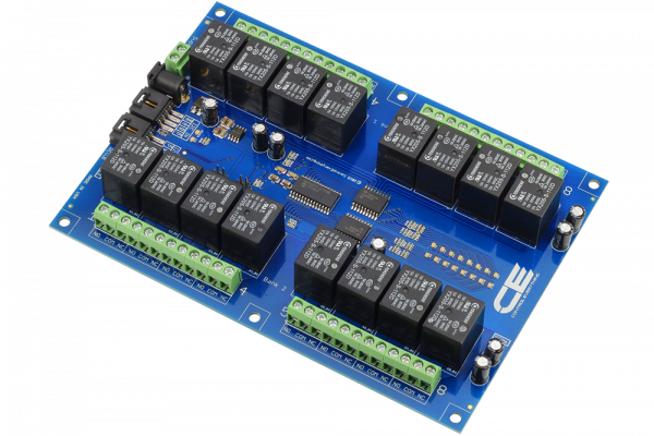 16-Channel General Purpose SPDT Relay Controller with I2C Interface
