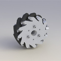 (5 Inch)127mm Aluminum Mecanum Wheel Basic Left