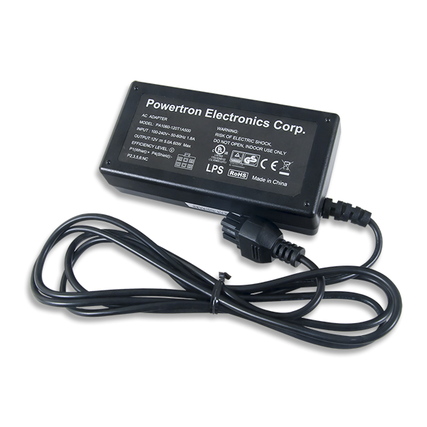 60W PCIe 12V 5A Power Supply (Add IEC Cable for the US)