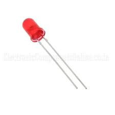 LED - Diffused - 3mm - Red(pack of 5)