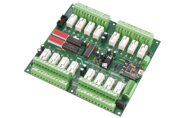 Industrial Relay Controller 16-Channel DPDT + 8-Channel ADC