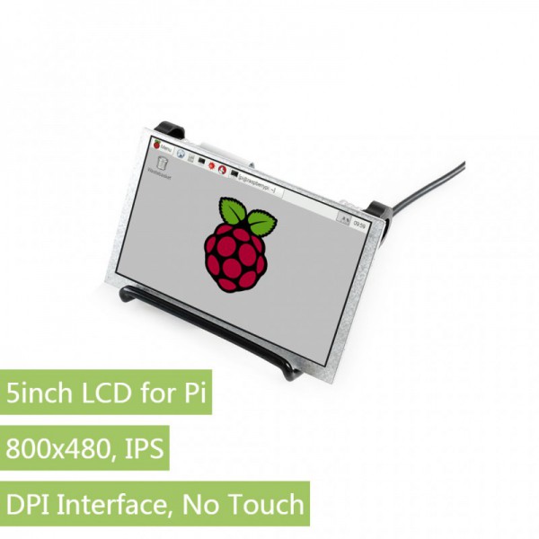 5inch IPS Display for Raspberry Pi, DPI interface, no Touch, 800x480