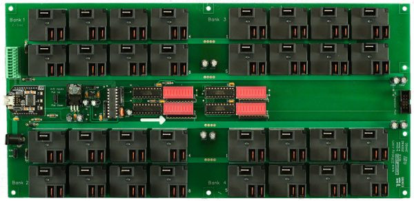 Industrial High-Power Relay Controller 32-Channel + 8-Channel ADC