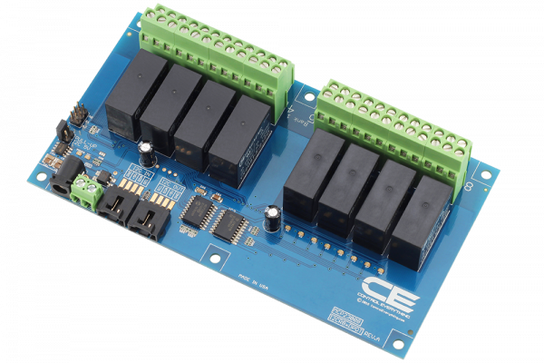 8-Channel DPDT Signal Relay Controller with I2C Interface