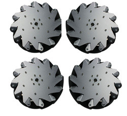 A Set of (10 inch) 254mm Aluminum Mecanum Wheels(4 pcs)/Bearing Rollers