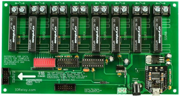 Industrial Solid State Relay Controller 8-Channel + UXP Expansion Port