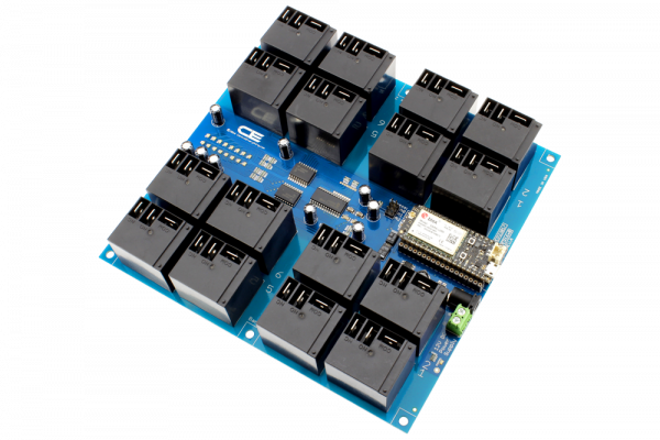 16-Channel High-Power Relay Controller Shield with IoT Interface