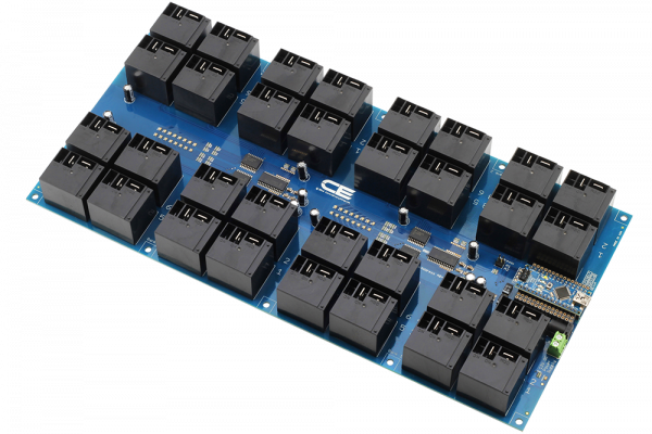 32-Channel High-Power Relay Controller with I2C Interface