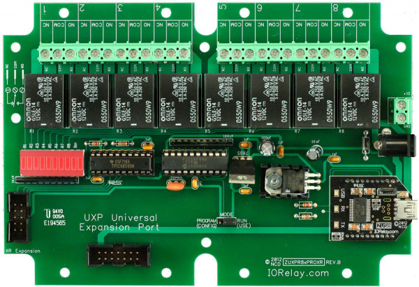 Industrial Relay Controller 8-Channel SPDT + UXP Expansion Port