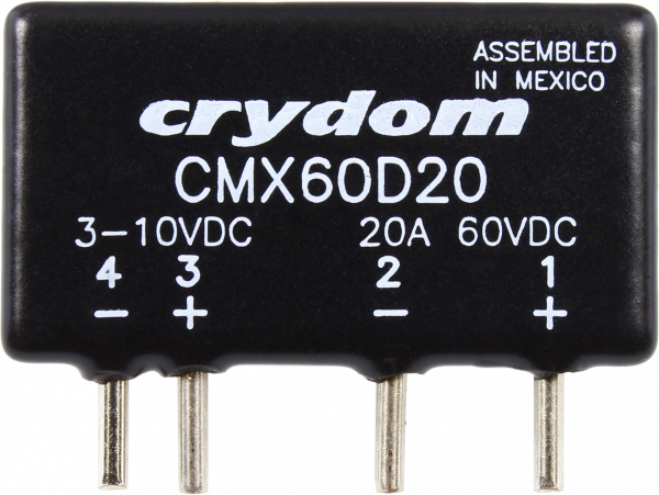 Crydom CMX60D20 20A@60VDC DC Solid State Relay (Requires Forced Air Cooling) (Type G)