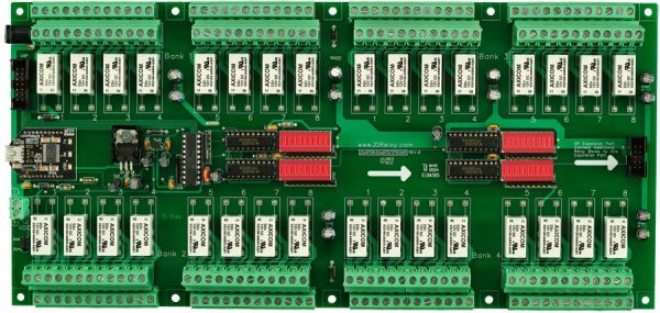 Industrial Relay Controller Board 32-Channel DPDT + UXP Expansion Port
