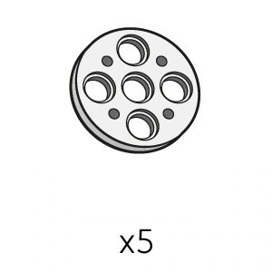 Pulley-Circle-L (SPO-4PR(GR)) 5pcs
