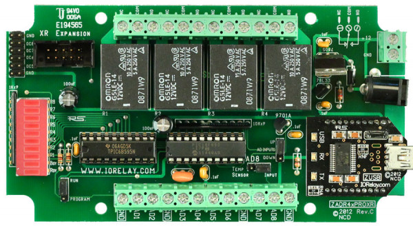 Industrial Relay Controller 4-Channel SPDT + 8-Channel ADC