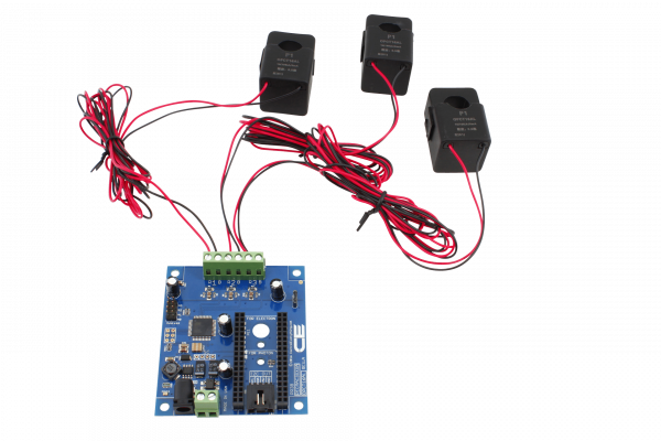 3-Channel Off-Board 98% Accuracy 100-Amp AC Current Monitor with IoT Interface