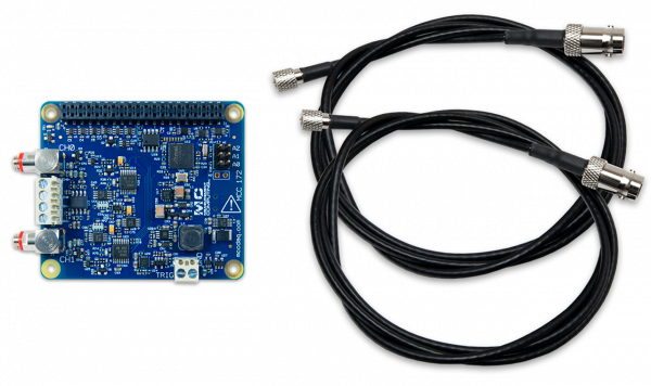 MCC 172: IEPE Measurement DAQ HAT for Raspberry Pi® with Two Coaxial Cables