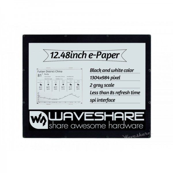 1304×984, 12.48inch E-Ink display module, black/white dual-color