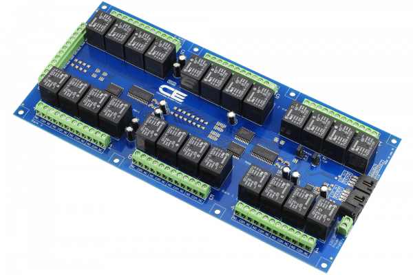 24-Channel General Purpose SPDT Relay Controller + 8 GPIO with I2C Interface