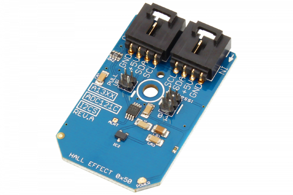 A1302 Hall Effect Sensor 1.3 mv/G with ADC121C 12-Bit Resolution I²C Mini Module