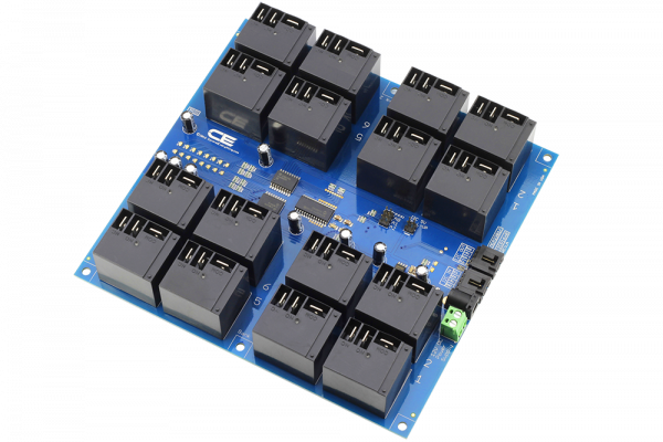 16-Channel High-Power Relay Controller with I2C Interface