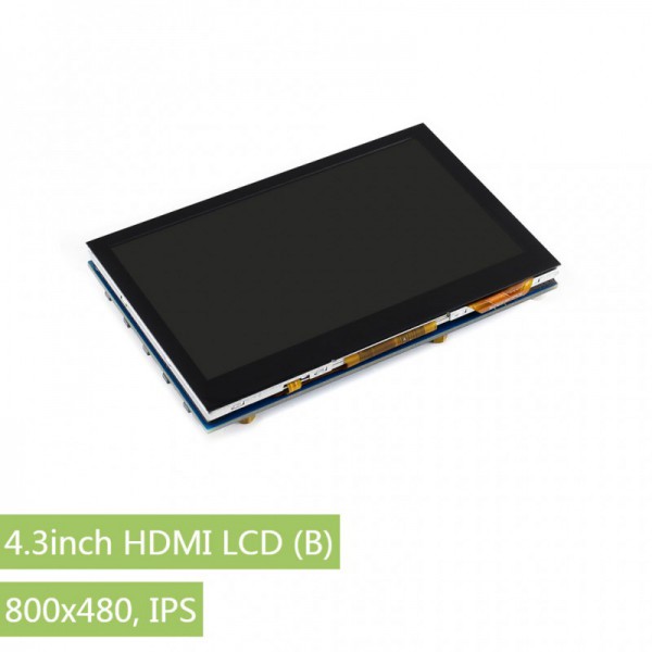 4.3inch HDMI LCD (B), 800x480, IPS, supports various systems, capacitive touch
