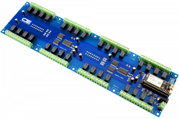 32-Channel 1-Amp SPDT Signal Relay Shield with IoT Interface