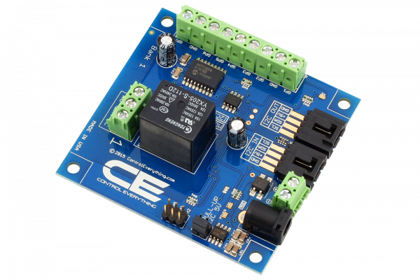 1-Channel General Purpose SPDT Relay Controller + 7 GPIO with I2C Interface