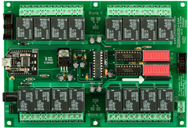 Industrial Relay Controller 16-Channel SPDT + UXP Expansion Port