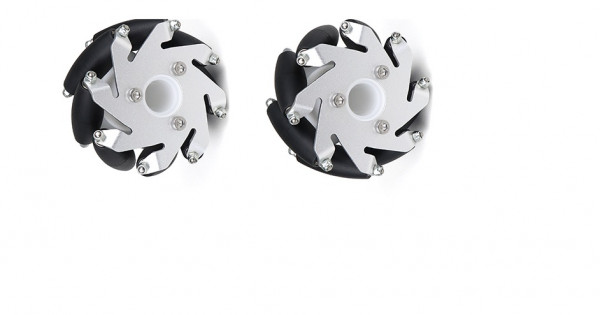 60mm Aluminum LEGO Compatible Mecanum Wheels Set( 1 Left, 1 Right) Bush 14159