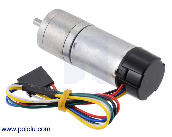 34:1 Metal Gearmotor 25Dx67L mm HP 12V with 48 CPR Encoder
