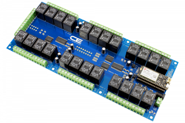 24-Channel General Purpose SPDT Relay Shield + 8 GPIO with IoT Interface