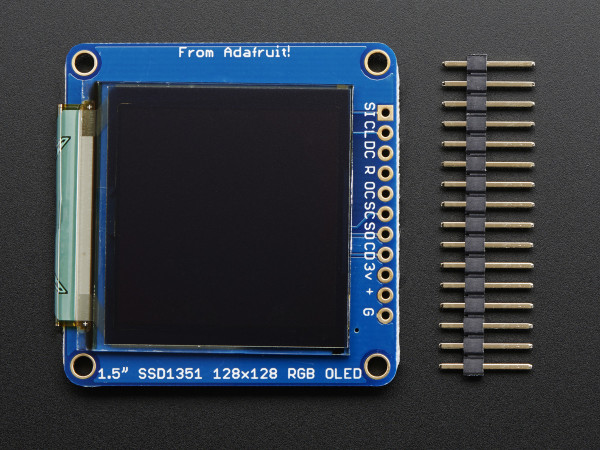 OLED Breakout Board - 16-bit Color 1.5" w/microSD holder