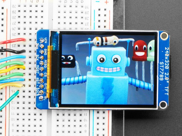 2.0" 320x240 Color IPS TFT Display with microSD Card Breakout