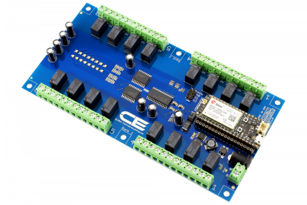 16-Channel 1-Amp SPDT Signal Relay Shield with IoT Interface