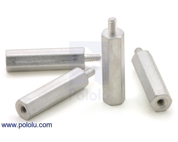Aluminum Standoff: 3/4" Length, 2-56 Thread, M-F (4-Pack)
